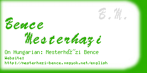 bence mesterhazi business card